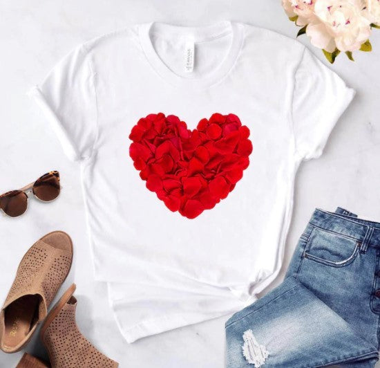 T-shirt femme avec un cœur