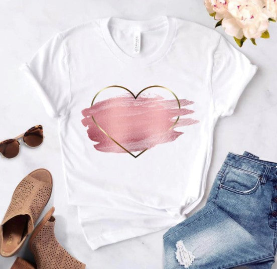 T-shirt femme avec un cœur