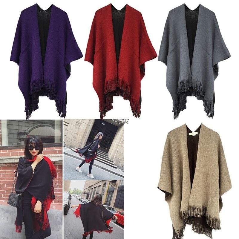 Poncho en tricot