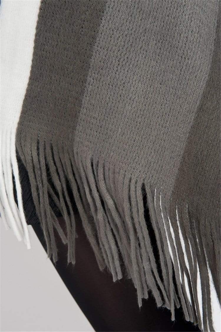 Poncho à rayures