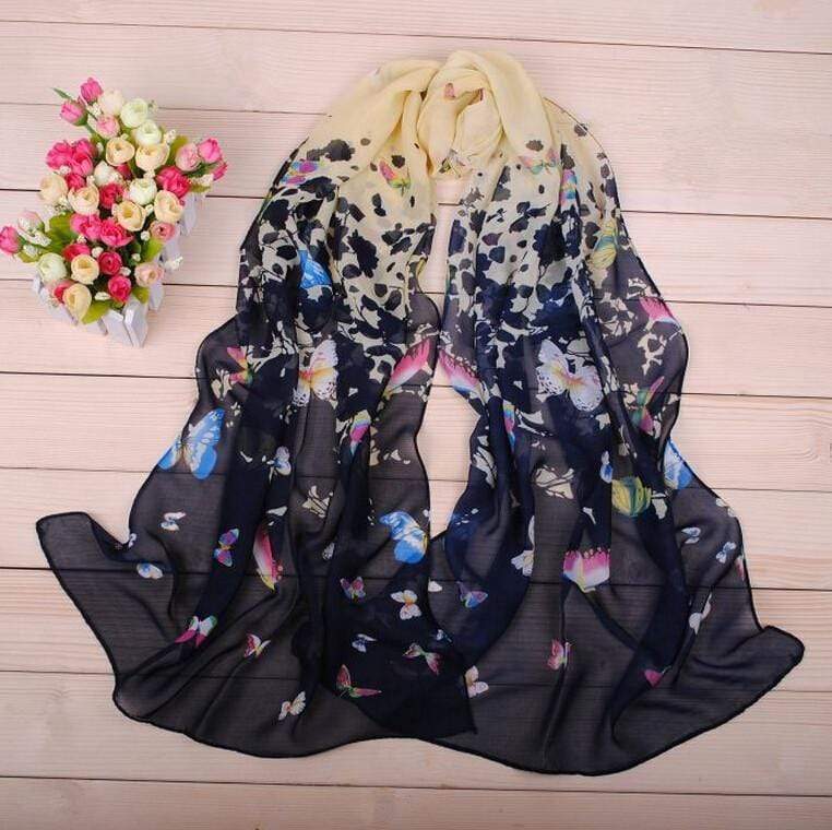 Foulards aux motifs papillons