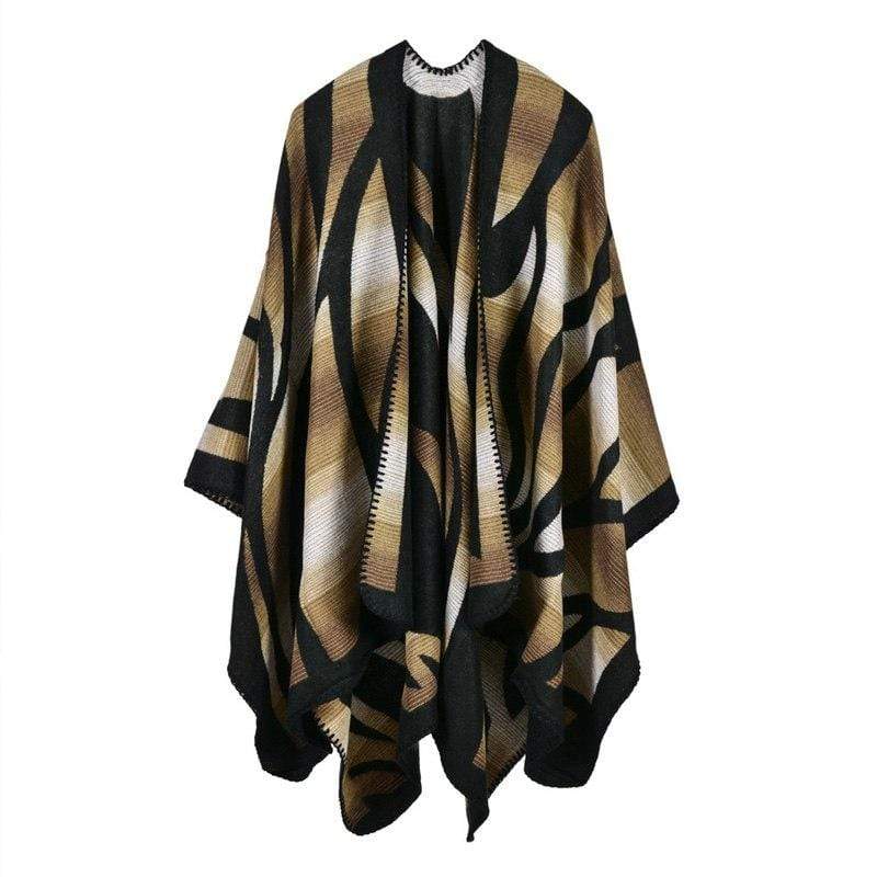 Poncho à rayures tigre