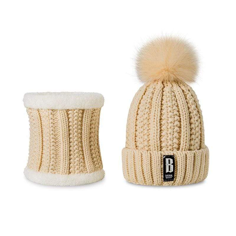 Bonnet et tour de cou en coton