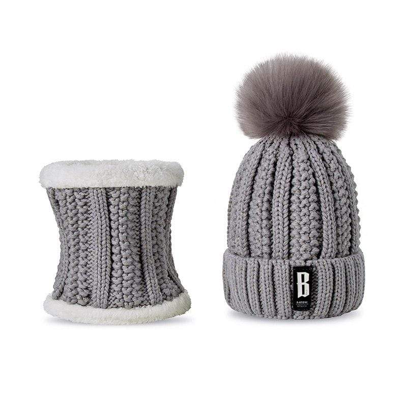 Bonnet et tour de cou en coton