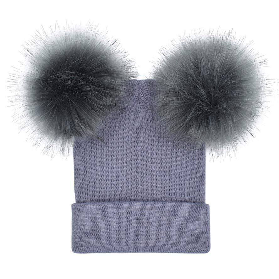 Bonnet double pompons