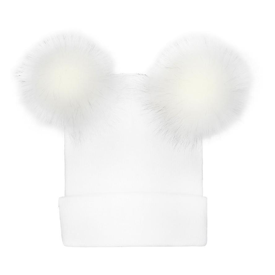 Bonnet double pompons