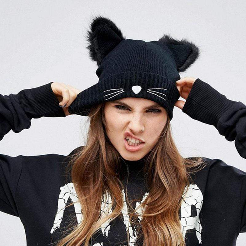 Bonnet aux oreilles de chat